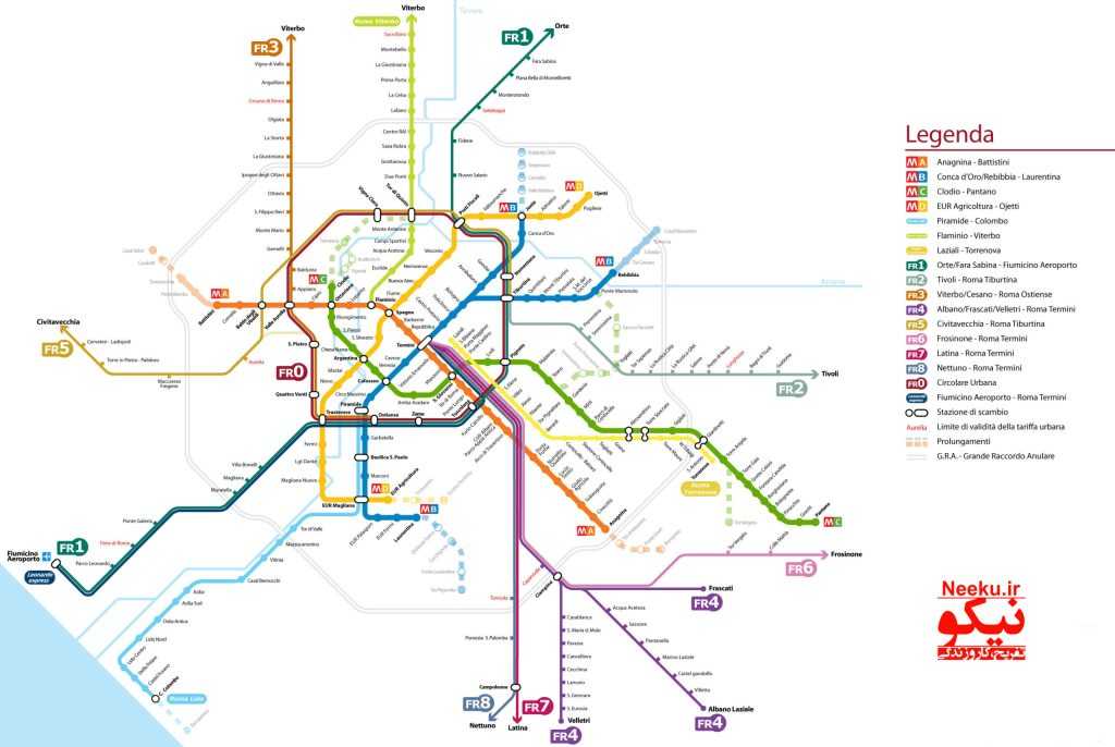 دانلود نقشه مترو رم